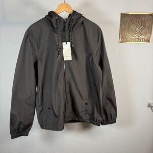 NOMAD Men's Charcoal Gray Full Zip Hooded Lightweight Jacket Size S